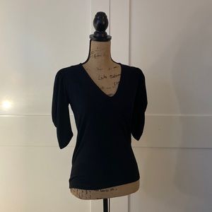 FRAME NWOT black puff sleeve T-shirt xs